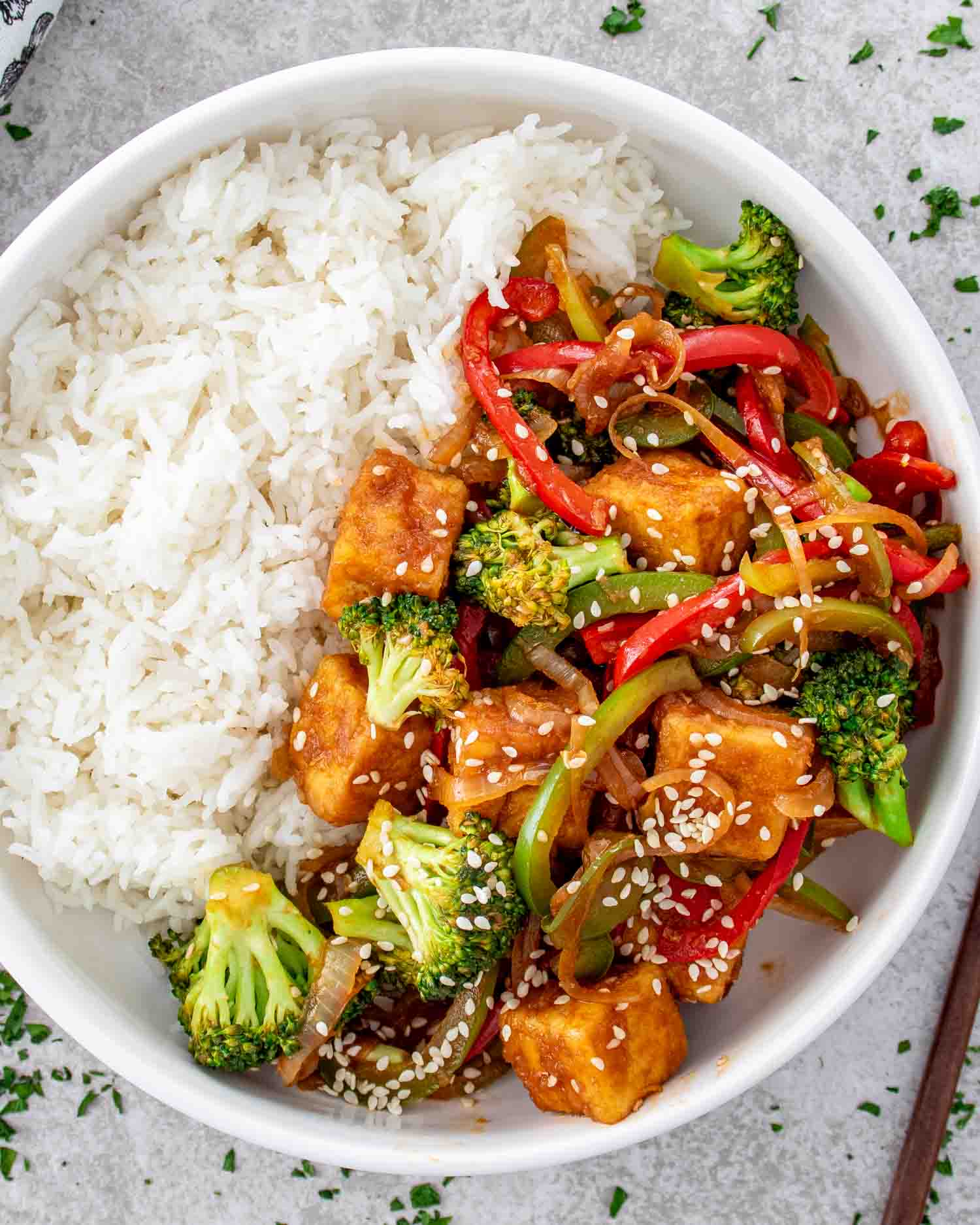 Stir Fry Tofu and Veggies GF DF V